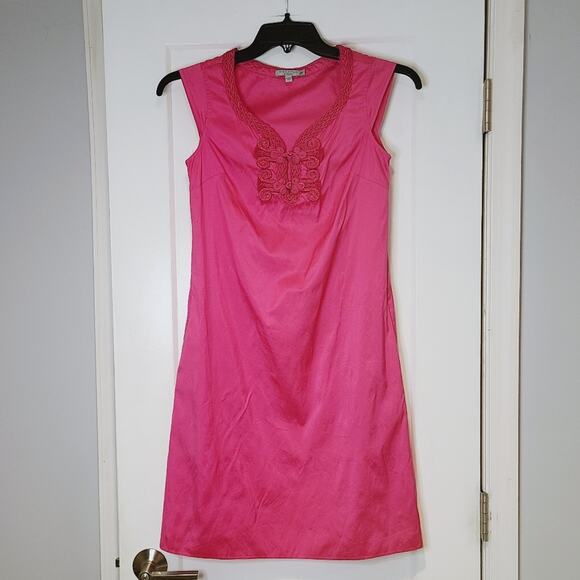 Calypso St. Barth Silk Shift Dress With Braided Belt - Picture 1 of 7